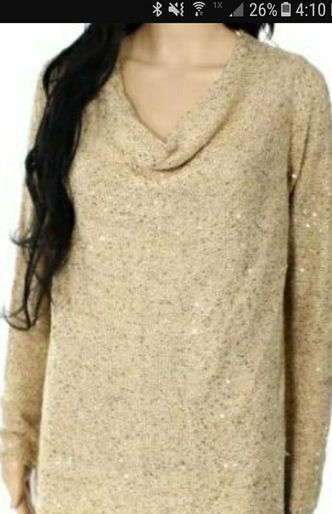 INC gold sequin sweater